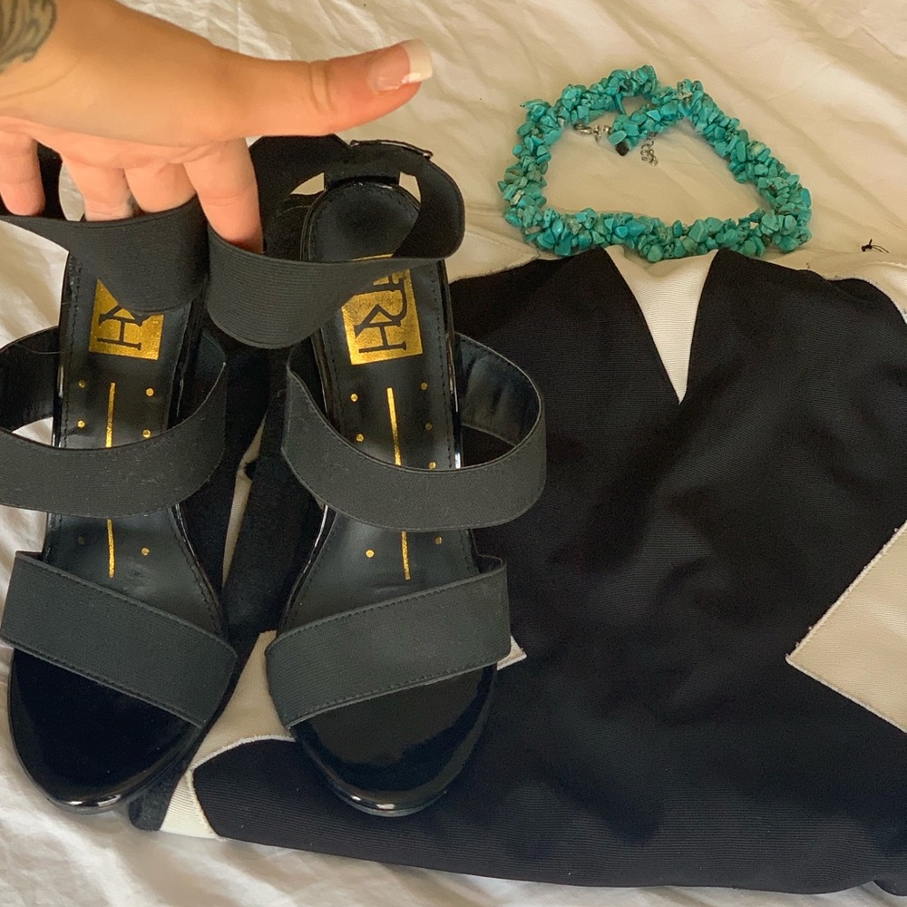Strappy Black Heels - Picture 2 of 4
